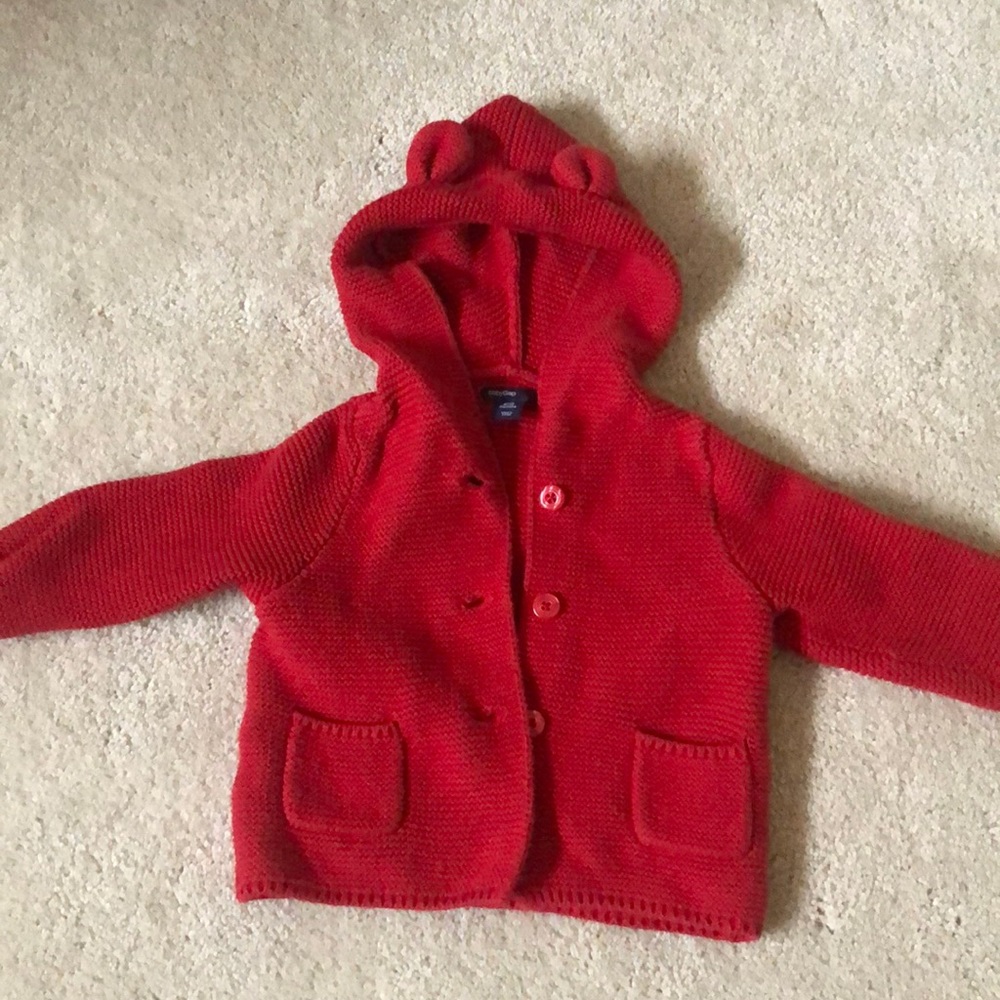 Baby gap red sweater 6-12 months